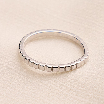 Anel Aurora Banho Ródio Branco