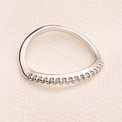 Anel Eva Banho Ródio Branco