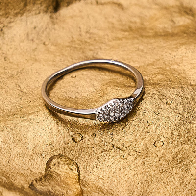 Anel Carla Banho Ródio Branco