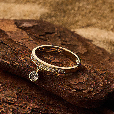 Anel Bia Banho Ouro 18k