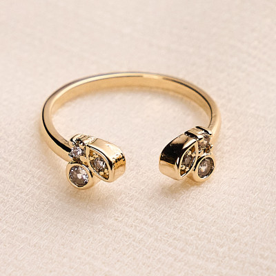 Anel Melina Banho Ouro 18k