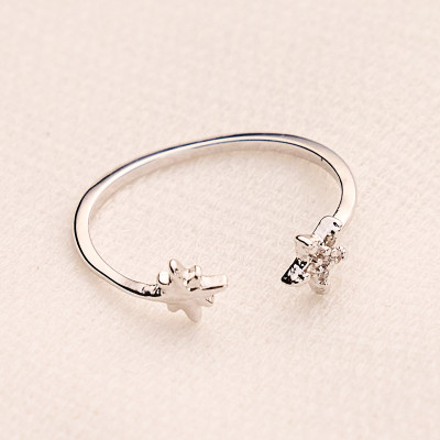 Anel Mavie Banho Ródio Branco