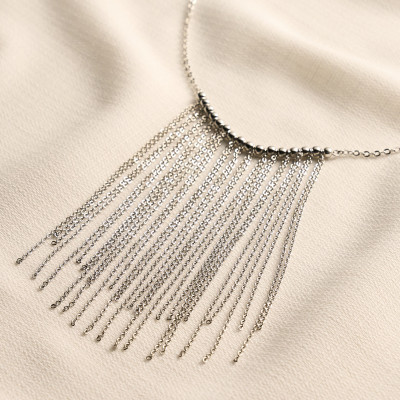 Colar Frida Banho Ródio Branco