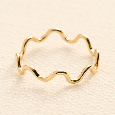 Anel Ollie Banho Ouro 18k