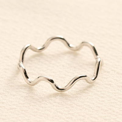 Anel Ollie Banho Ródio Branco