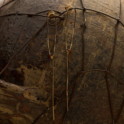 Brinco Saskia Banho Ouro 18k