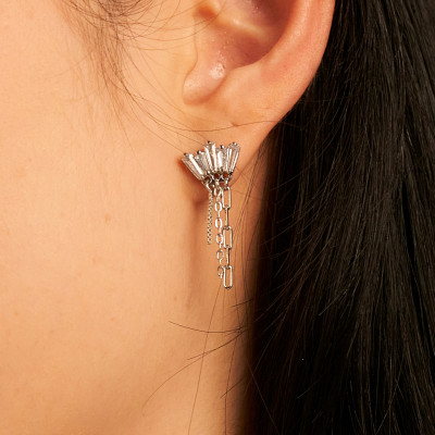 Brinco Bae Banho Ródio Branco