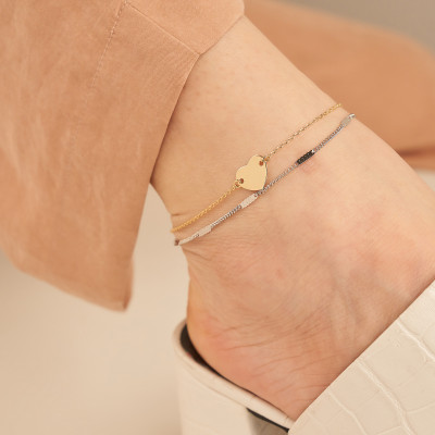 Tornozeleira Gina Banho Ouro 18k