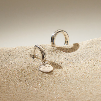 Brinco Chung Banho Ródio Branco