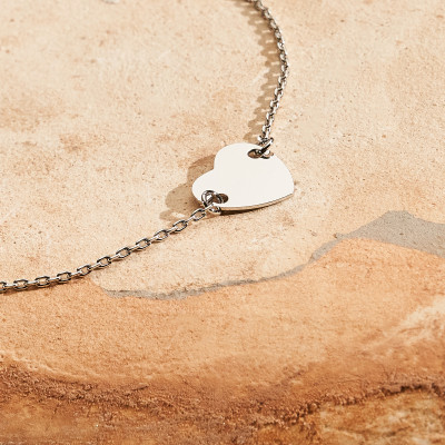 Tornozeleira Gina Banho Ródio Branco