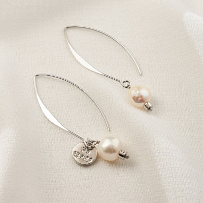 Brinco Solange Banho Ródio Branco