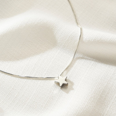 Colar Clara Banho Ródio Branco