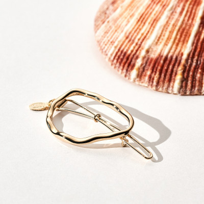 Presilha de Cabelo Janina Banho Ouro 18k