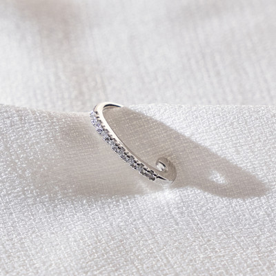 Piercing Agna Banho Ródio Branco