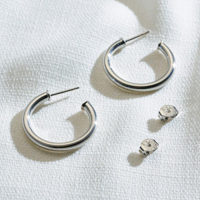 Brinco Frankie Banho Ródio Branco