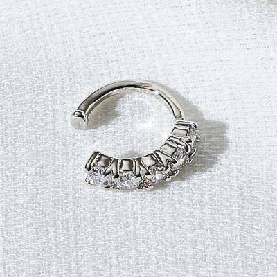 Piercing Alba Banho Ródio Branco