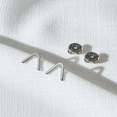 Brinco Maísa Banho Ródio Branco