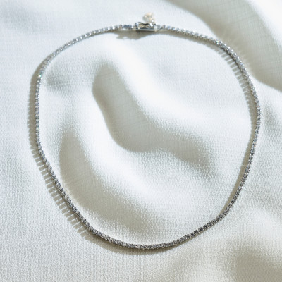 Colar Hyunjin Banho Ródio Branco