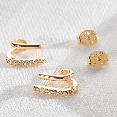 Brinco Viviana Banho Ouro 18k