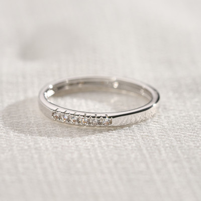 Anel Ilhabela Banho Ródio Branco