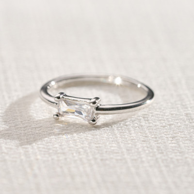 Anel Riviera Banho Ródio Branco