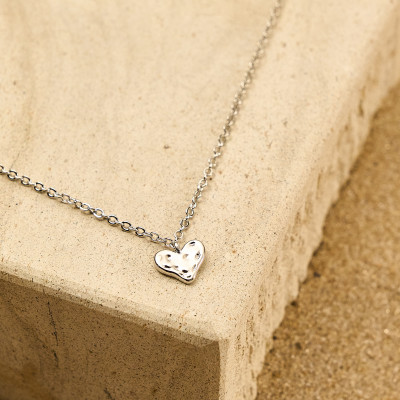 Colar Hibiscus Banho Ródio Branco