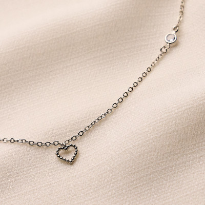 Colar Pinkko Banho Ródio Branco