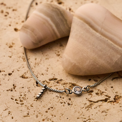 Colar Caspar Banho Ródio Branco