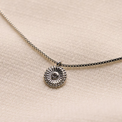 Colar Mel Banho Ródio Branco