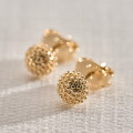 Brinco Coral Banho Ouro 18k